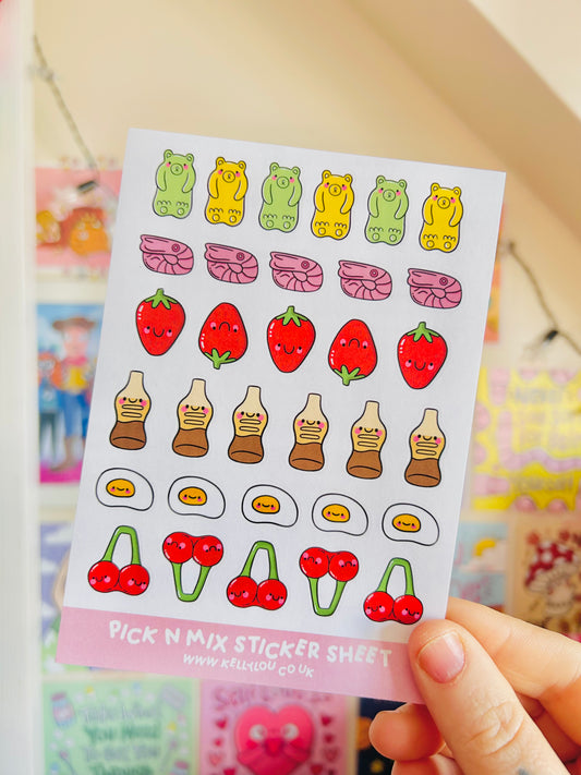 Pick 'n' Mix Paper Stickers Sheet