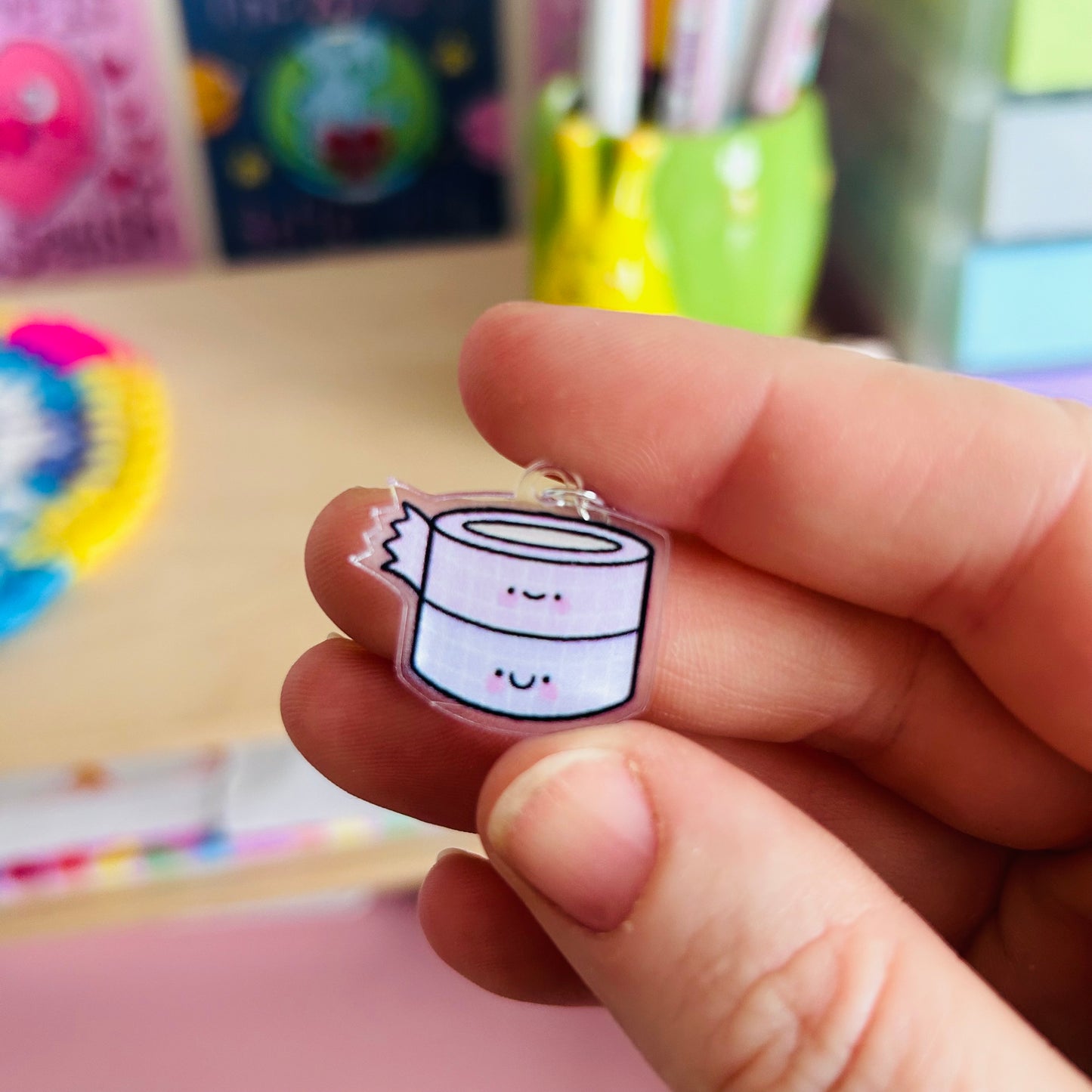 Mini Washi Tape - Acrylic Pencil Case Charm