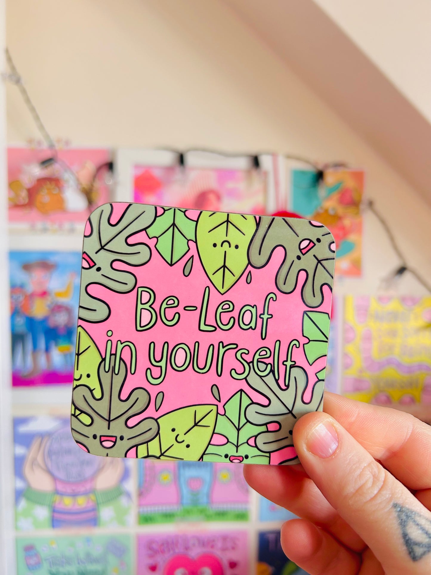 Be-Leaf In Yourself - Drinks Coaster