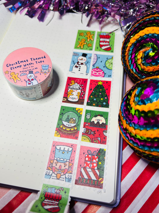 Christmas Themed Stamp Washi Tape