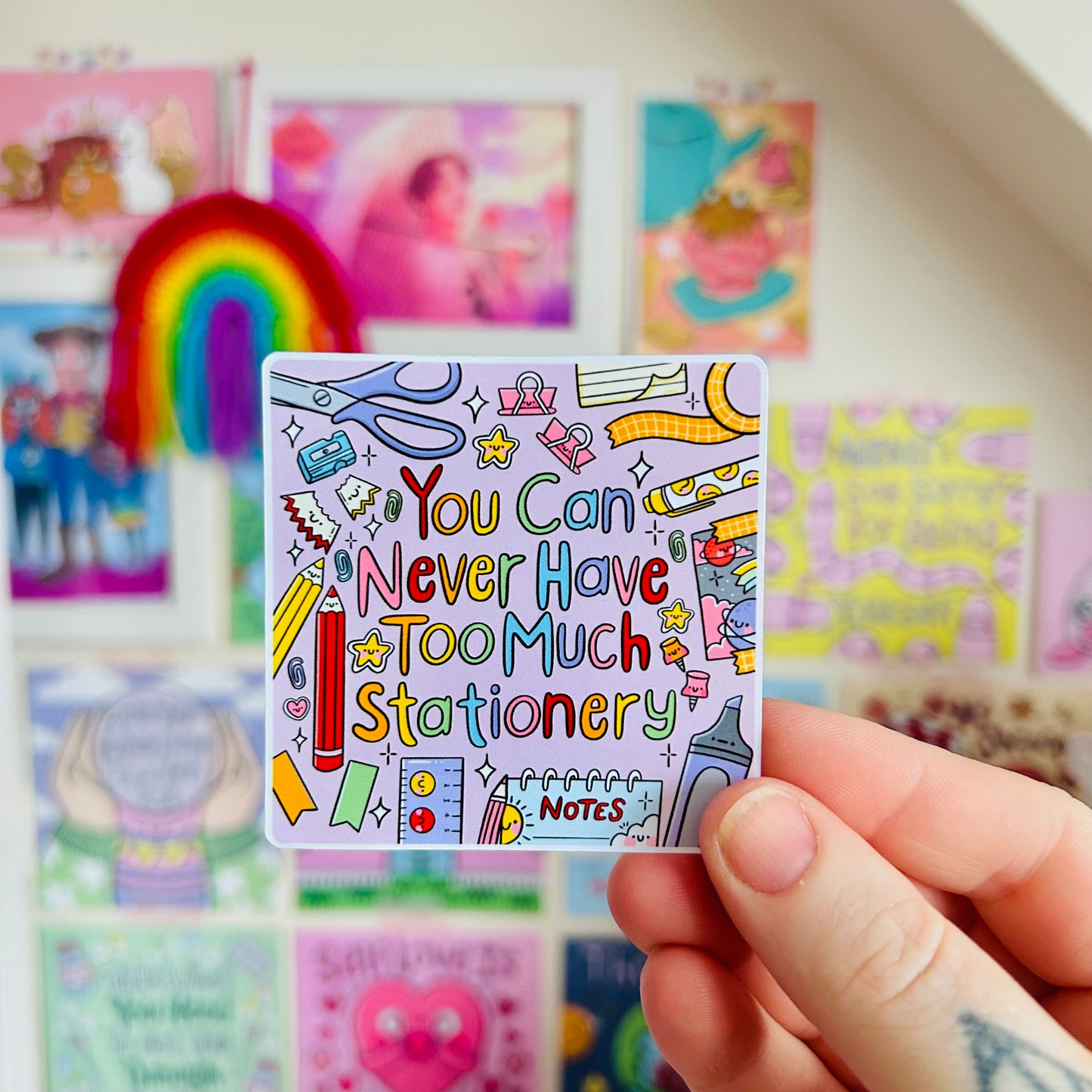 You Can Never Have Too Stationery - Glossy Sticker