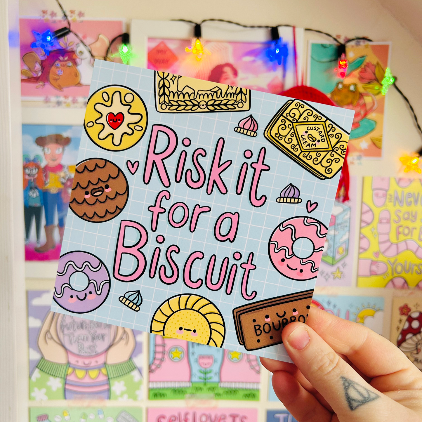 Risk It For A Biscuit -  Square Print