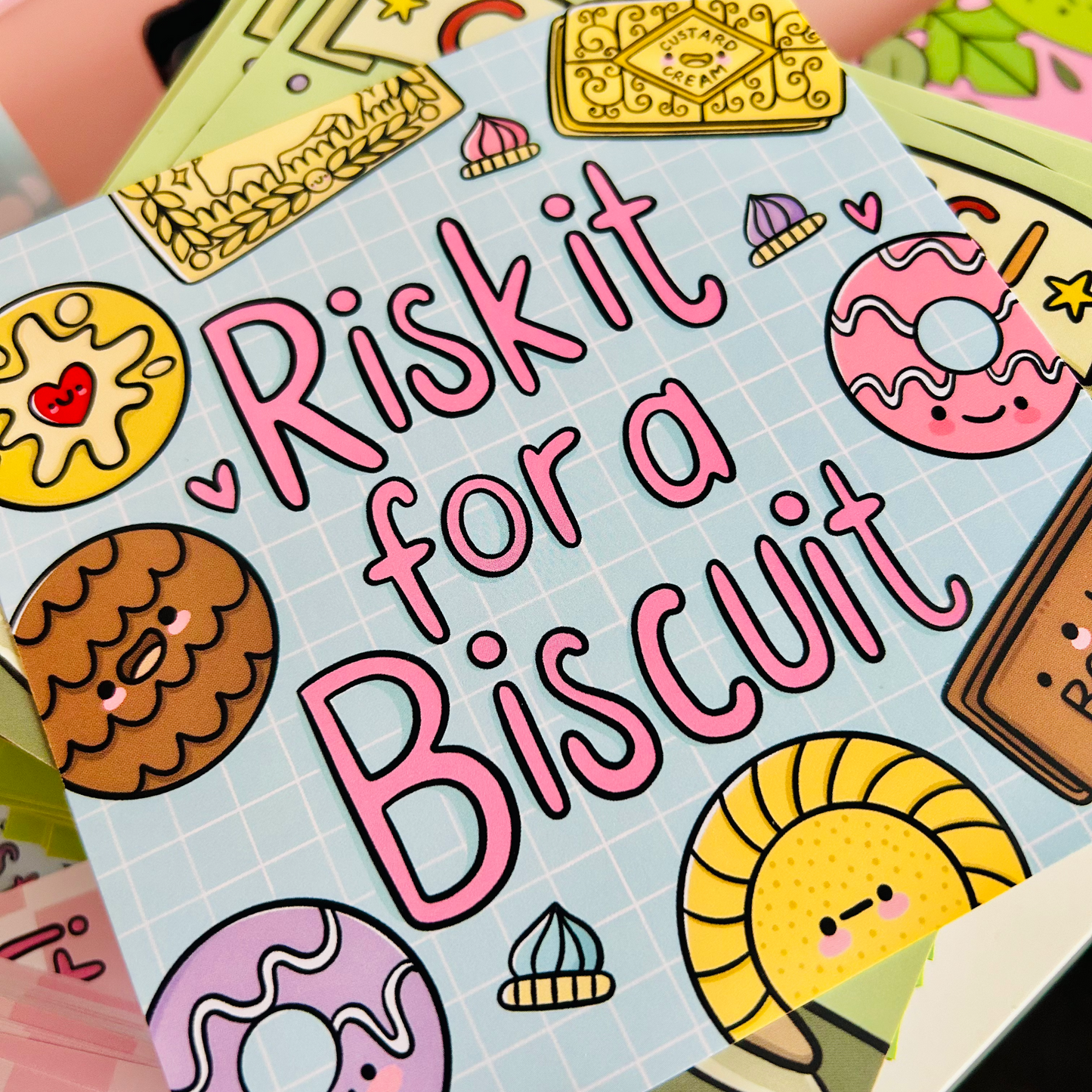 Risk It For A Biscuit -  Square Print